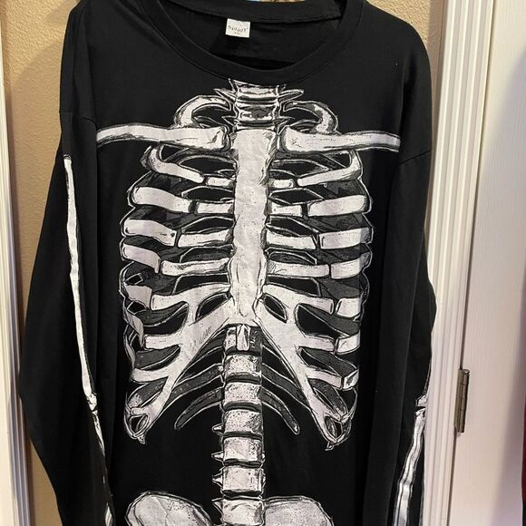 Spirit Men’s Double Sided Skeleton Long Sleeved Shirt XXL - Picture 13 of 15